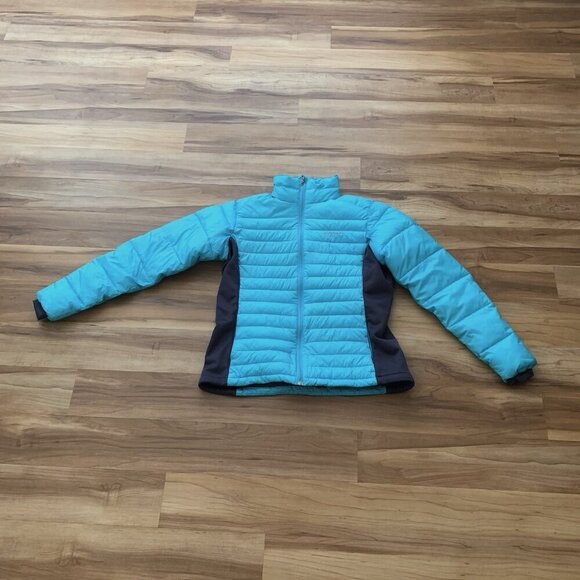 Columbia Blue Turquoise Women’s Large Full Zip Quilted Puffer Jacket - Picture 2 of 12